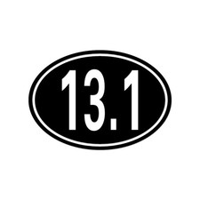 Oval 13.1 Sticker Decal Die Cut