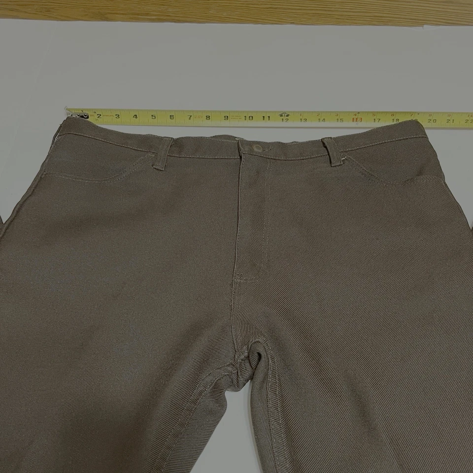 Vtg Wrangler Wrancher 82BN Men's Tag 40x29 Measure 39x29 Polyester Pants Brown - Image 3 of 4