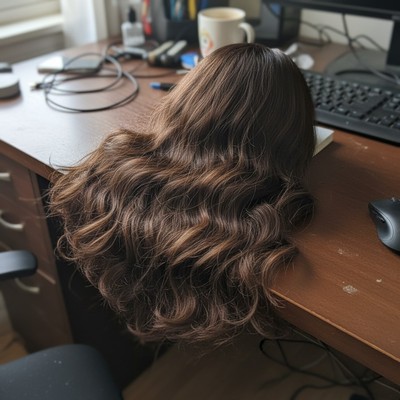 Perücke Damen Lockig synthetisch lang Flexibel