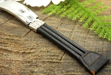 Kestenmade Vintage 16mm Leather with Gold Filled Deployment Clasp Watch Band NOS