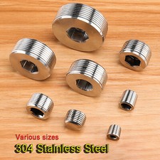 BSP Male Stainless Steel Countersunk End Plug Internal Hex Head Socket 1/4" ~ 2"