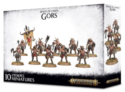 Warhammer Age Of Sigmar – Beastlord 2023 – Kit Plastique à Assembler Et Peindre, Chef Gor-kin Avec Haches, Base 40 Mm