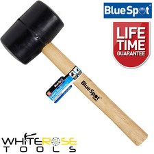 BlueSpot Rubber Mallet With Wooden Handle Black 32oz Hand Tool DIY