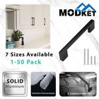 Black Modern Cabinet Handles Bar Pulls Kitchen Bathroom Drawer Hardware Aluminum