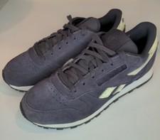 Reebok Classic Leather Women's 6.5 Purple Splatter Paint