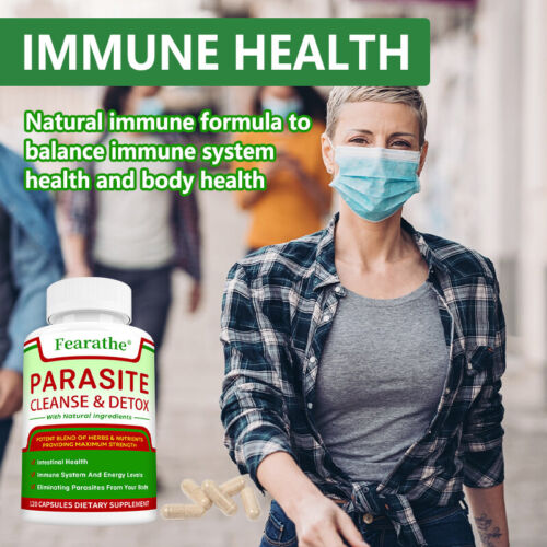 PARASITE DETOX BODY CLEANSE Complex Anti- PARASITE Support Cleanse Capsules - Picture 7 of 13
