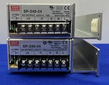 MEAN WELL SP-240-24 ENCLOSED POWER SUPPLY OUTPUT 24VDC - 1 LOT QTY 2