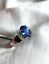 thumbnail 6  - Natural Sapphire Engagement 18k white gold Diamond Ring, estate vintage, ladies 