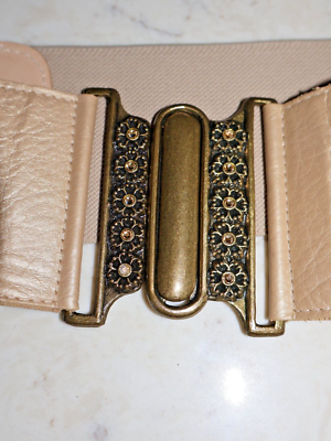 Leatherock Tan/Gold Finish  Leather Belt LEATHEROCK Gold Belts for Women for sale | eBay main image 3
