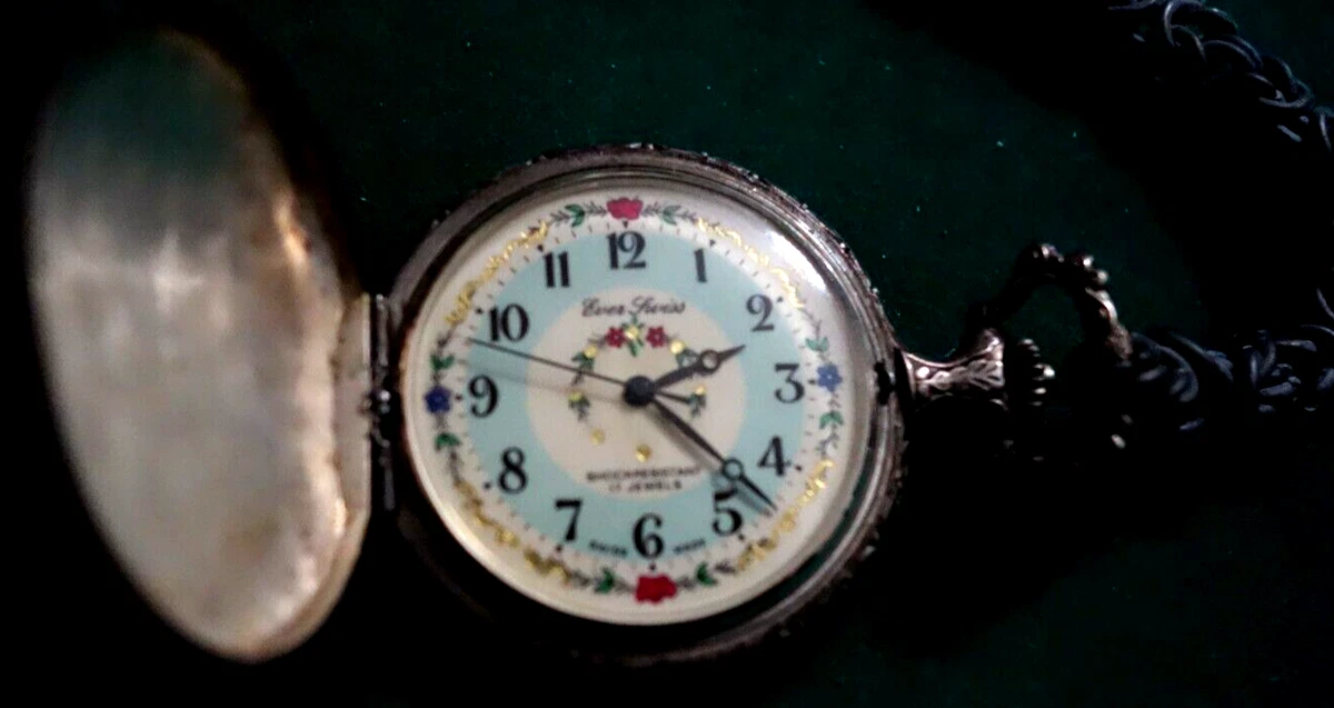 Ever swiss pocket watch hunter clearance