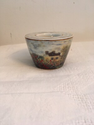 Vintage GOEBEL ARTIS ORBIS China Votive w/Candle ClaudeMonet Maison de l'Artiste