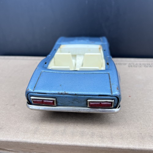 Vintage Pressed Steel Blue Chevrolet Camaro Model Car Made In Japan - Picture 3 of 8