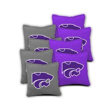 KANSAS STATE WILDCATS Cornhole Bags SET of 8 ACA REGULATION Baggo Bean Bags