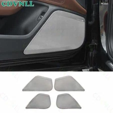 For Audi A6 A7 S6 S7 12-18 Silver Steel Inner Door Speaker Ring Horn Cover Trim