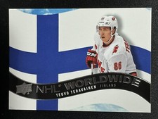 2020-21 Upper Deck NHL Worldwide TEUVO TERAVAINEN #WW9 Hurricanes + BONUS CARD