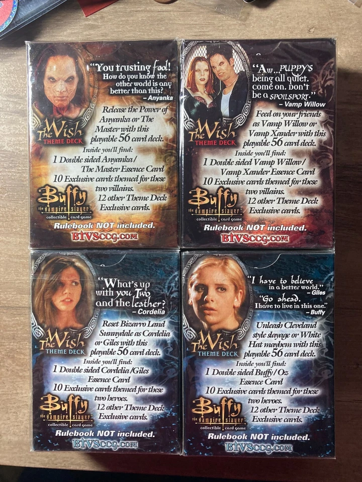 Buffy the Vampire Slayer CCG TCG The Wish 4 Theme Decks Set FACTORY SEALED - Image 2 of 2