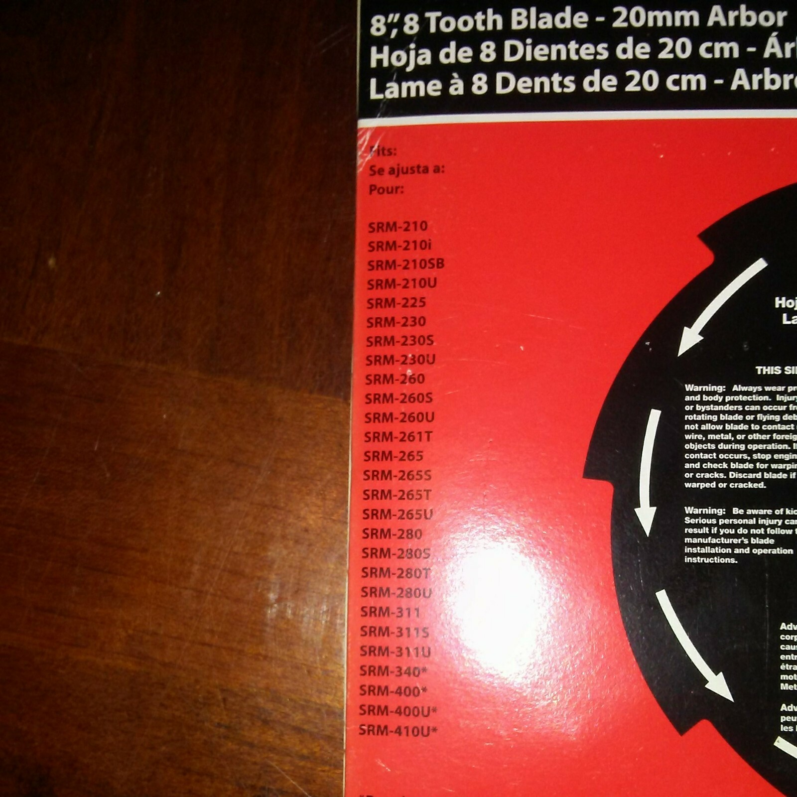 Echo (69600120331) 8 in. 8-Tooth Grass & Weed Blade (20 mm)