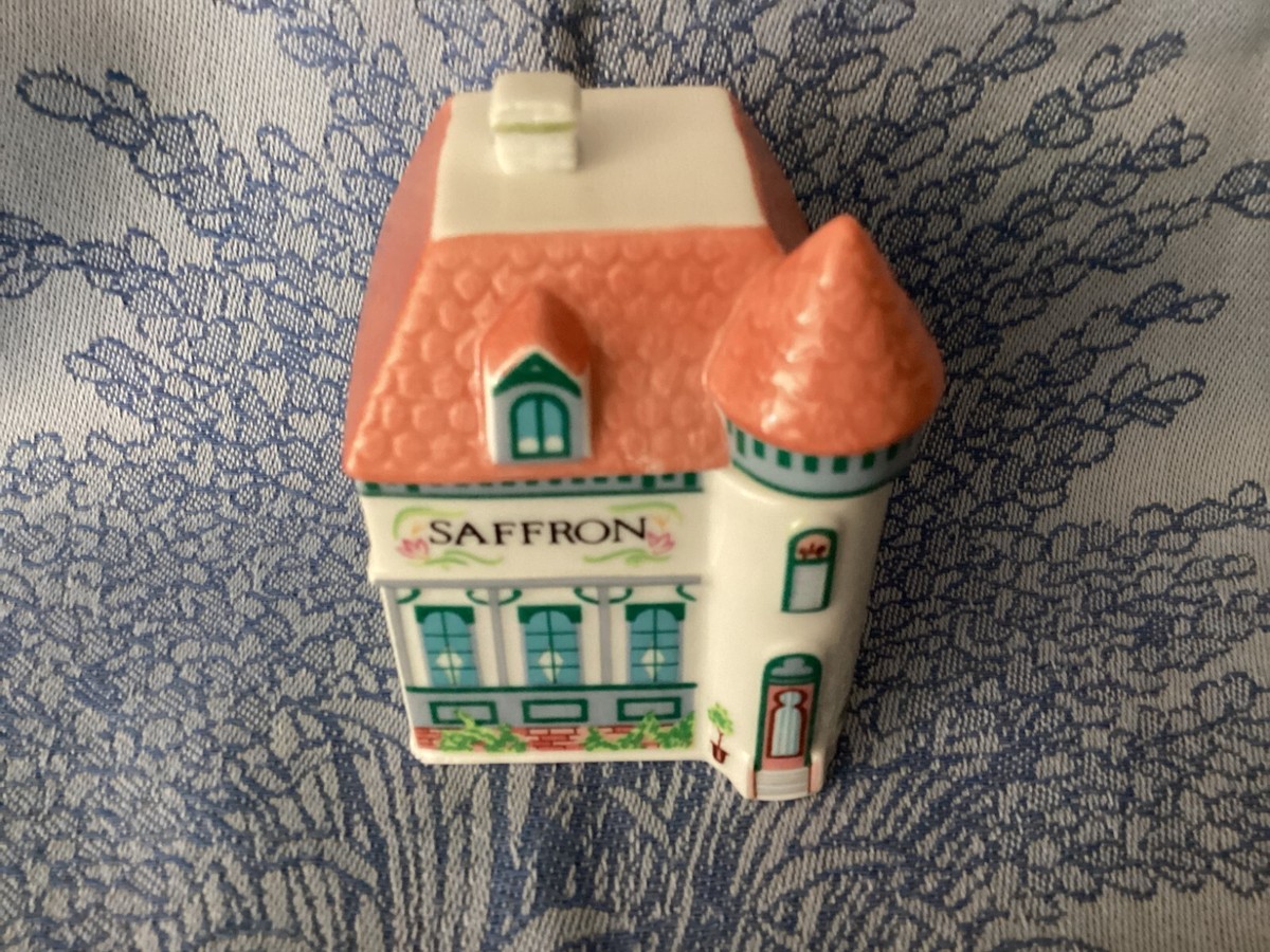 1989 Lenox Spice Village saffron Spice Jar & Lid Porcelain