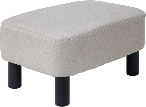 Poggiapiedi Imbottito in Legno Pouf Pouf Sgabello Sgabello Basso Sgabello Divano - Foto 9 di 12