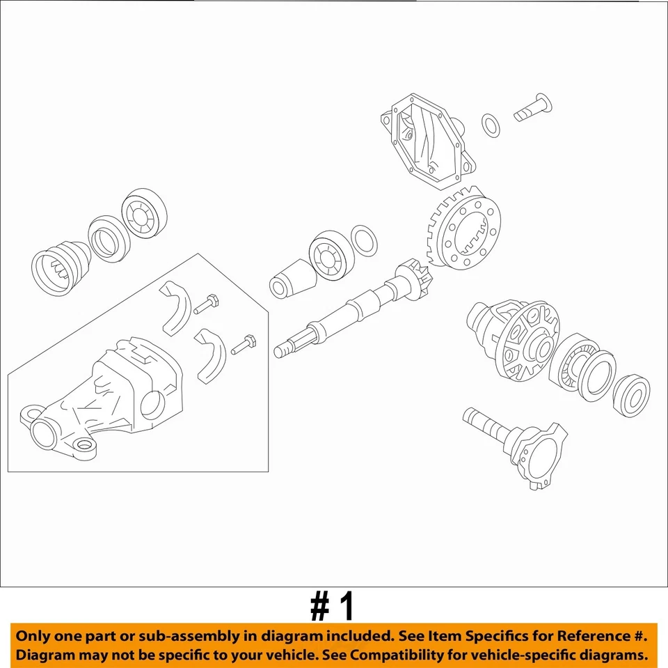 Дифференциал в сборе держатель задний RWD 3.357 соотношение OEM 2009 2013 Infiniti FX37 - Изображение 4 из 4