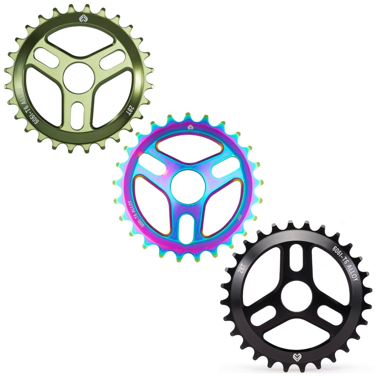 パーツ ECLAT VENT GUARD SPROCKET 25t BMX ECLAT BMX VENT BICYCLE SPROCKET BLACK GREEN SATIN OIL SLICK