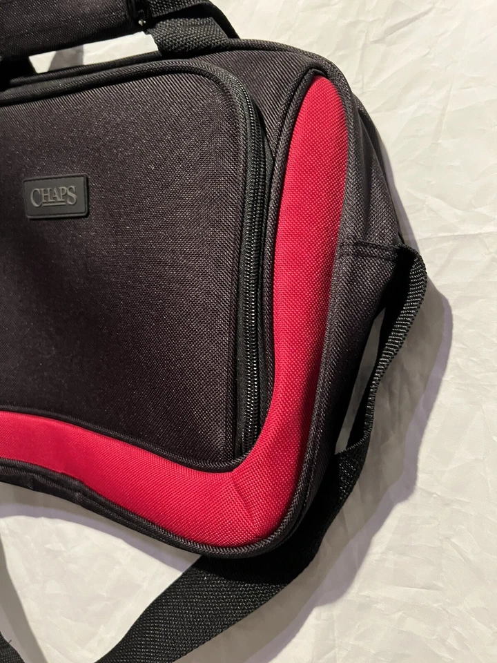 Bolso Mensajero Chaps Huntley con Correa 14x11x4 Negro Rojo - Excelente Estado Foto 3 de 4