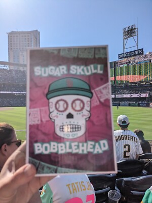 San Diego Padres Hispanic Heritage Sugar Skull Bobblehead Theme Game *New In Box