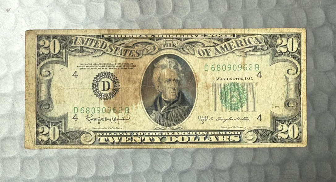 1950 D SERIES U.S. OLD TWENTY DOLLAR $20 BILL VINTAGE CLEVELAND | eBay