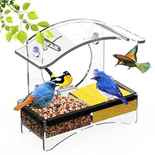 Window Bird Feeders for Outside with Strong Suction  Assorted Material Types 