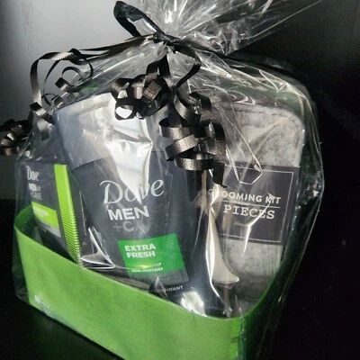 HANDMADE Men ♤ GIFT BASKET Box Set/All Occasion Men Care Dove Fresh Manicure