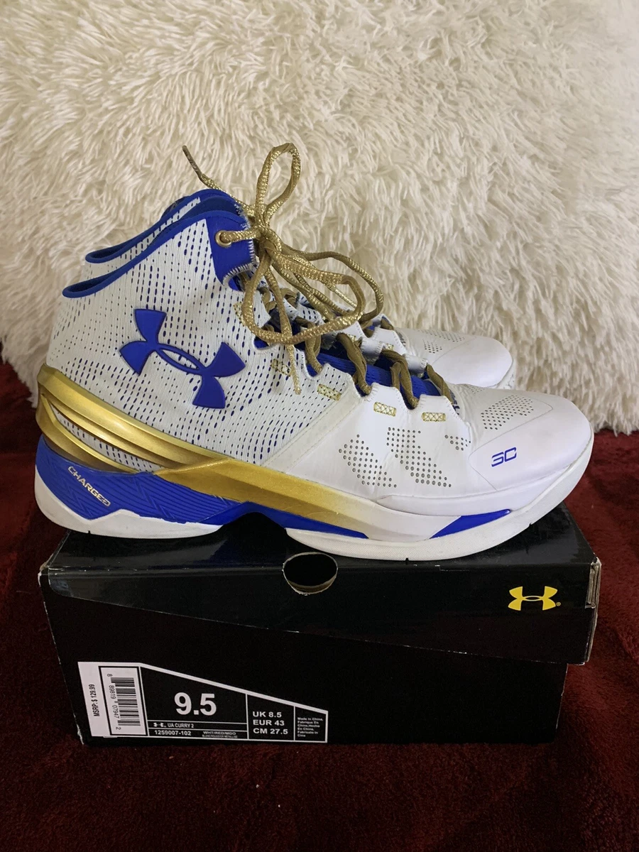Under Armour Curry 2 Gold Rings Size 9.5