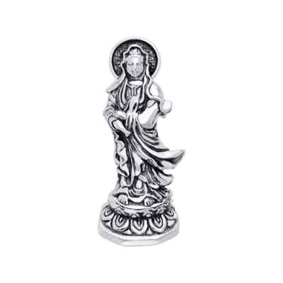 Kwan Yin 925 Sterling Silber Anhänger Fein Spirituell Buddha Schmuck Compassion