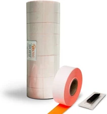 2212 Fluorescent Red Pricing Labels for Garvey and Contact 22-6, 22-7, 22-8 P...