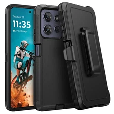 For Motorola Moto G Power/Play 2025/2024/2023 Case Belt Clip Phone Cover