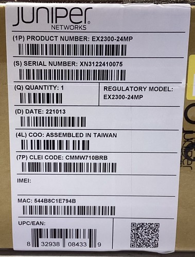 Juniper EX2300-24MP / Nowe zapieczętowane pudełko - Zdjęcie 2 z 3