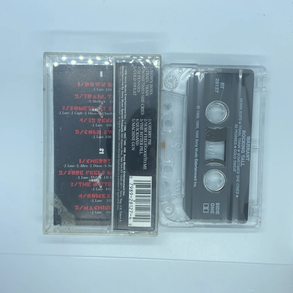 WARRANT  - Rocking Tall - 1996 Cassette Tape Rare USA Import - Image 3 of 4