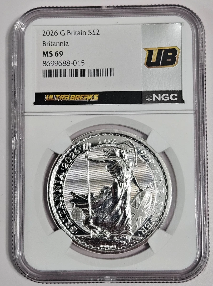 銀貨 G Britain 2020年 NGC MS69 イギリス ブリタニア UK Britannia MS 69 NGC Certified Silver Bullion Coins for sale | eBay