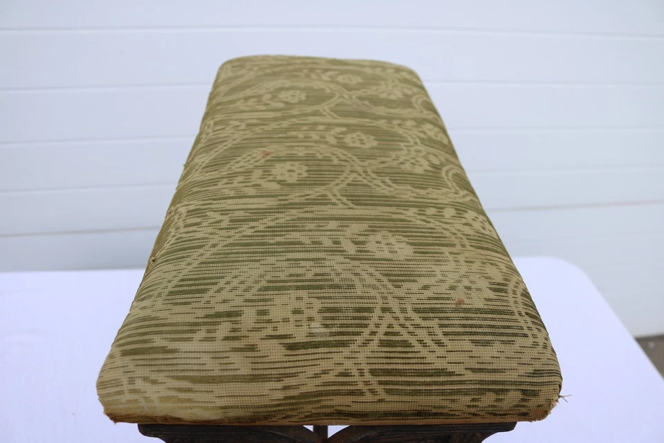 Early 20th Century Antique Art Deco Cast Iron Uph Fireside/Radio Listening Bench - Image 4 of 4