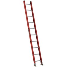 LOUISVILLE FE3110 Straight Ladder,10 ft.,300 lb.,Fg 36Y416