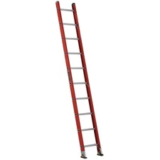 LOUISVILLE FE3110 Straight Ladder,10 ft.,300 lb.,Fg 36Y416