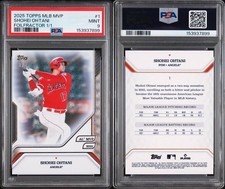 SHOHEI OHTANI 2025 TOPPS NOW MVP COLL #1 FOILFRACTOR 1/1