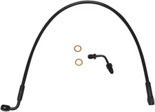 Magnum Black Coated XR Stainless Upper Front Brakeline Kit with Black Fittings 