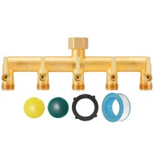 Brass Garden Hose Splitter 5 Way Outdoor Frostproof Tap Hose Splitter With 5... Brass Garden Hose Splitter 5 Way Outdoor Frostproof Tap Hose Splitter With 5...