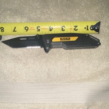 DEWALT Folding Pocket Knife Black/Yellow Steel Blade 1in DWHT10994