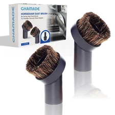 1.25'' Shop Vacuum Dust Brush Attachment with 25mm Horse Hair (2PCS) - Round ...