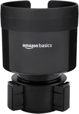 Amazon Basics Car Cup Holder Expander with Adjustable Base, Securely Holds Large