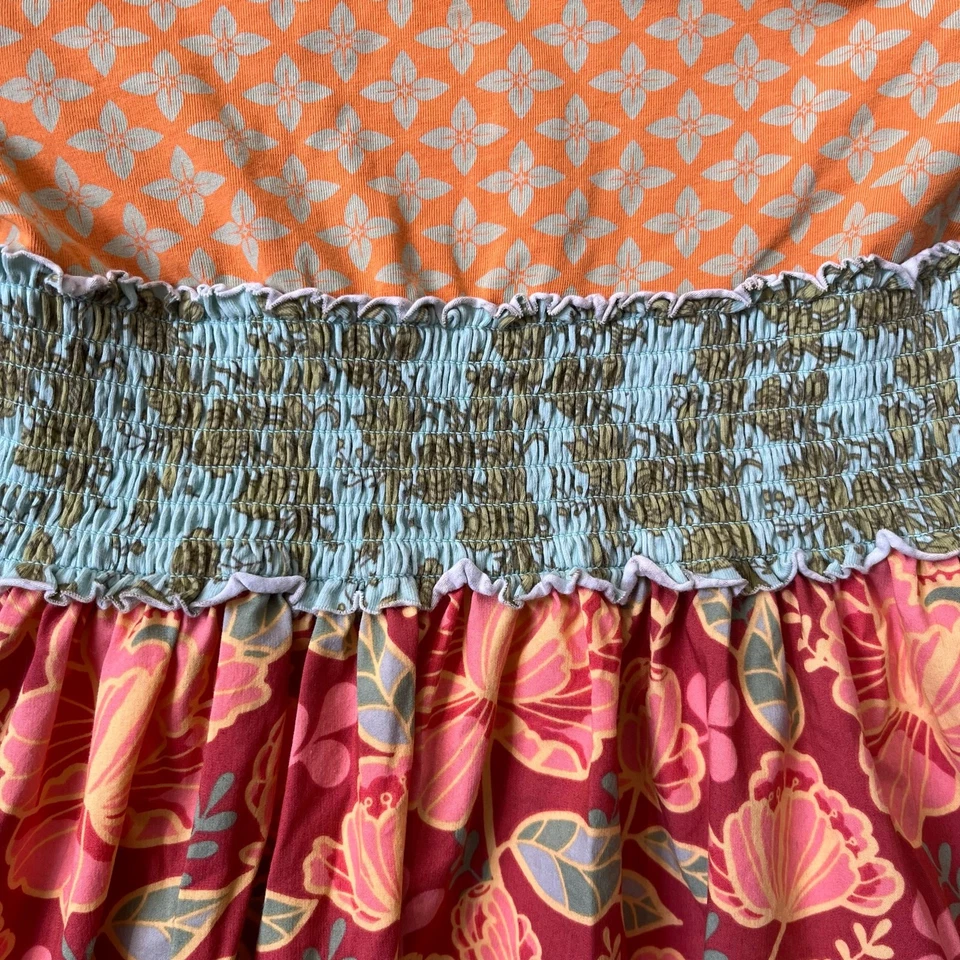 Vestido Matilda Jane manga longa estampa múltipla babado amarelo verde vermelho azul menina 8 - Imagem 4 de 4