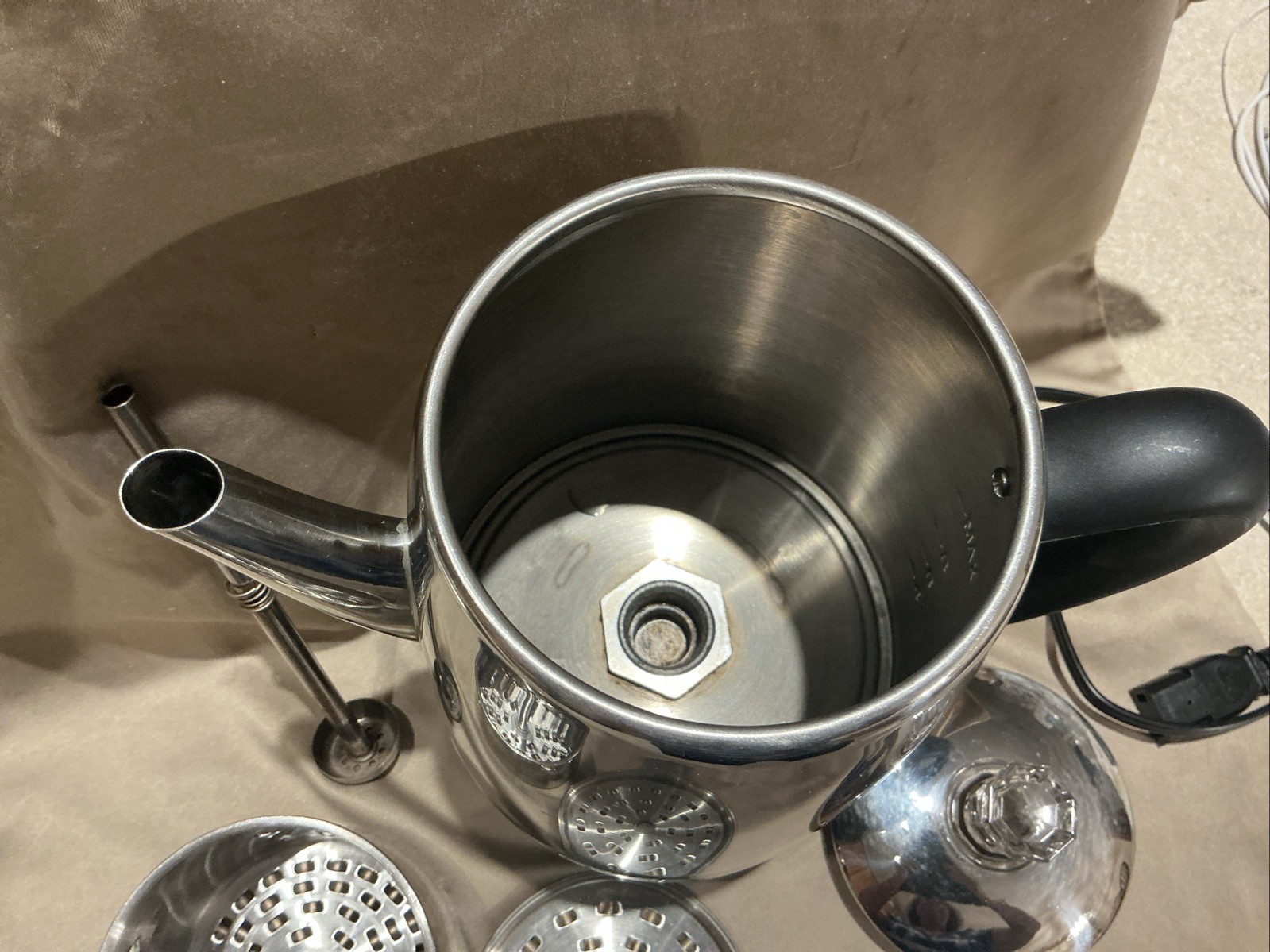 Moss & Stone Percolator Coffee Pot Electric 8/10 Cup Stainless Steel