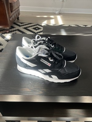 Reebok Classic CL Nylon Black White 6604 Brand New Classic Shoes 9.5 Mens