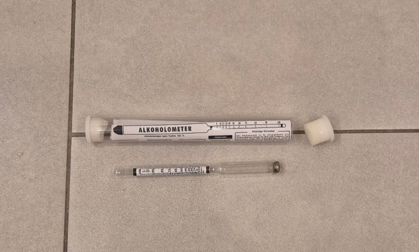 Alkoholmeter nach Tralles Spindel Messgerät 16cm Alkoholometer